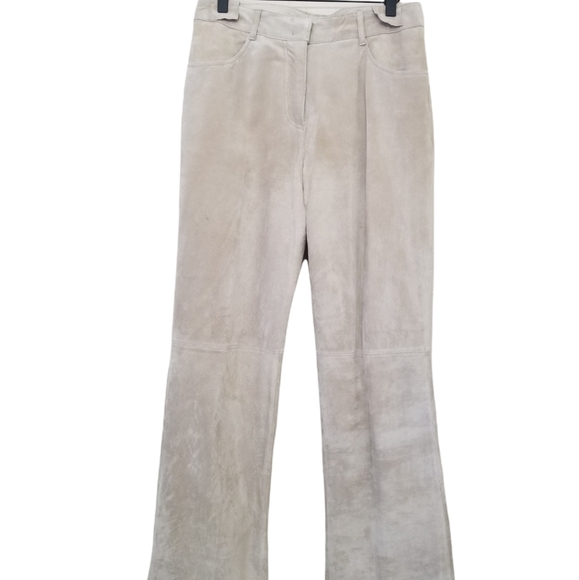 Vintage Suede Leather Pantsuit Set Size 10 - Picture 4 of 14